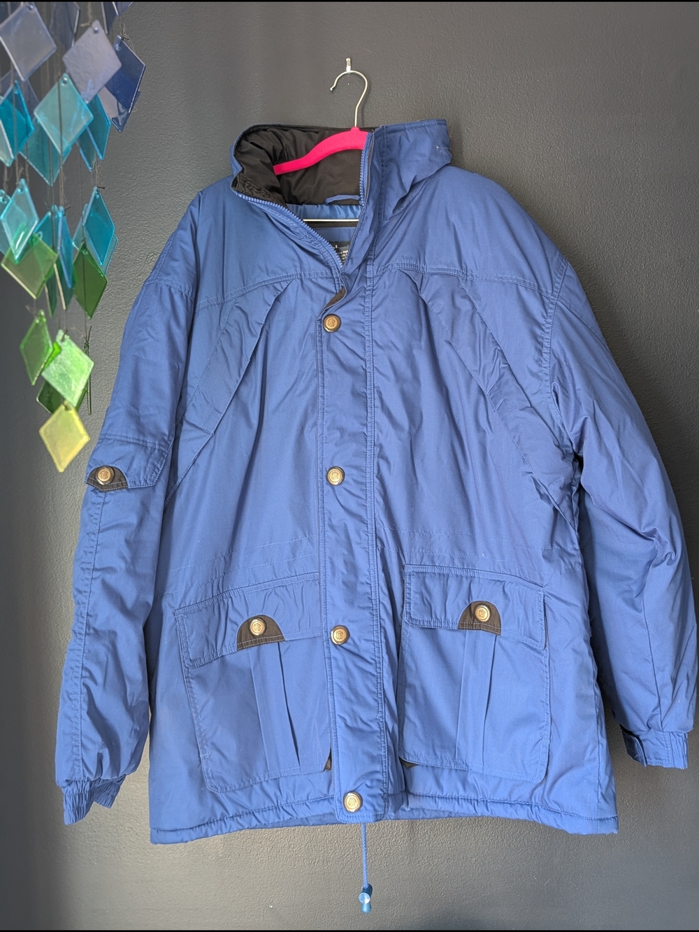 John Blair Men’s XL Royal Blue Insulated Hooded Winter Jacket